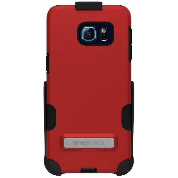 Seidio Samsung Galaxy S6 Edge Plus DILEX Pro Combo with Kickstand - Garnet Red