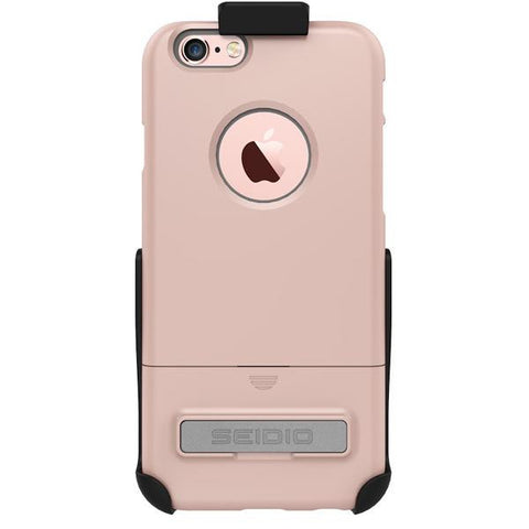 Seidio iPhone 6-6s Plus SURFACE Combo with Kickstand - Rose Gold - Grey