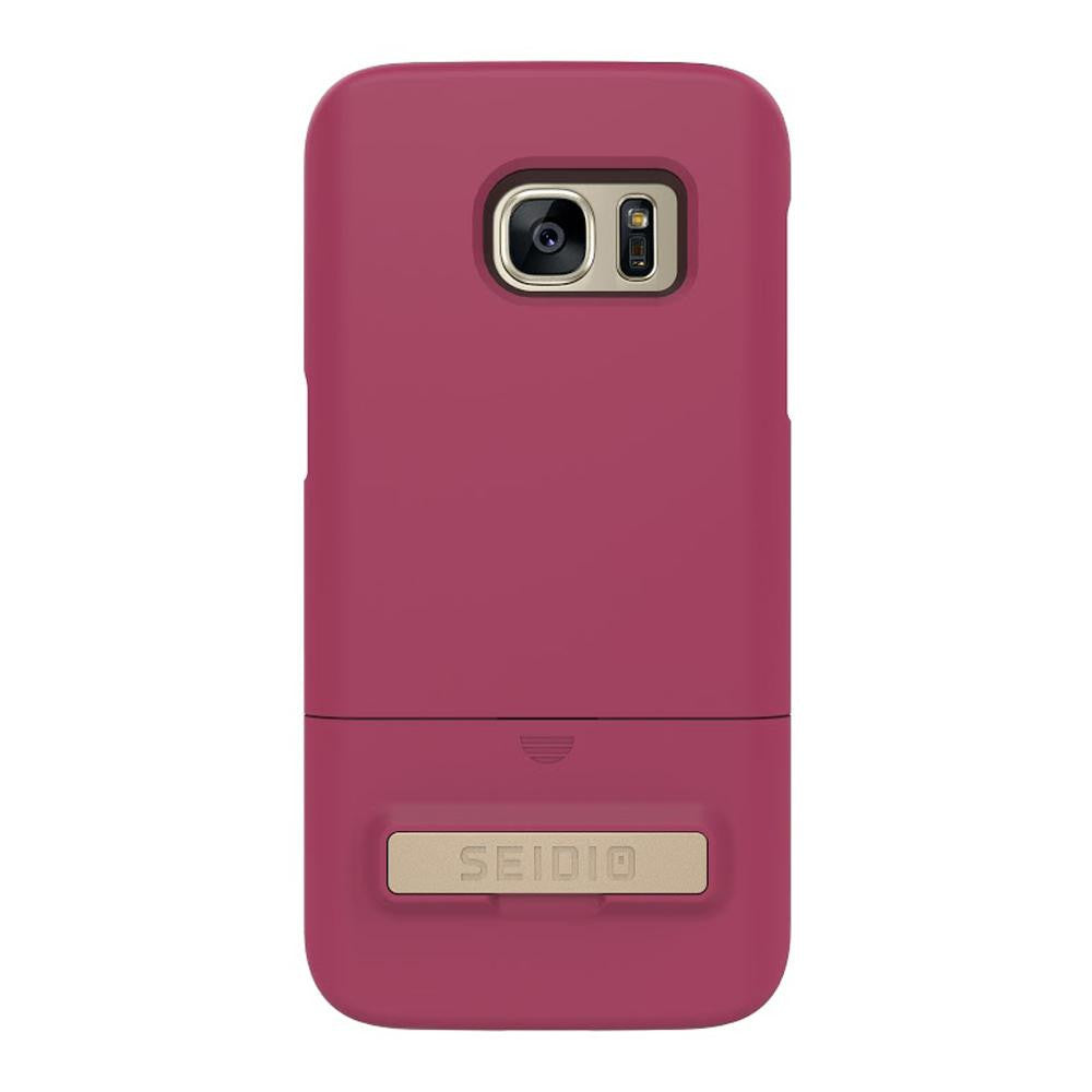 Seidio Samsung Galaxy S7 SURFACE with Kickstand - Dark Pink - Chocolate Brown