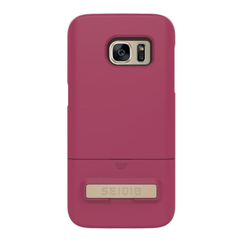 Seidio Samsung Galaxy S7 SURFACE with Kickstand - Dark Pink - Chocolate Brown