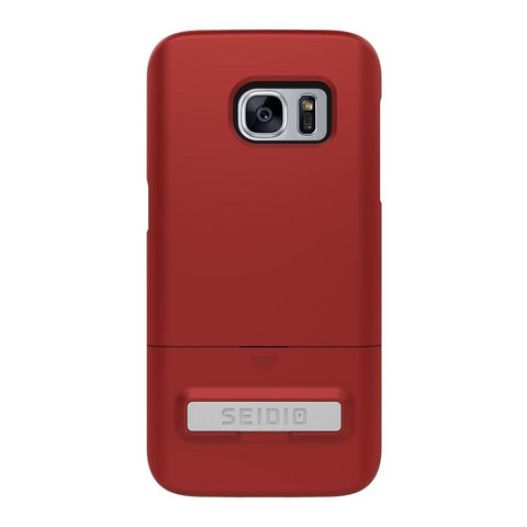 Seidio Samsung Galaxy S7 SURFACE with Kickstand - Dark Red - Black