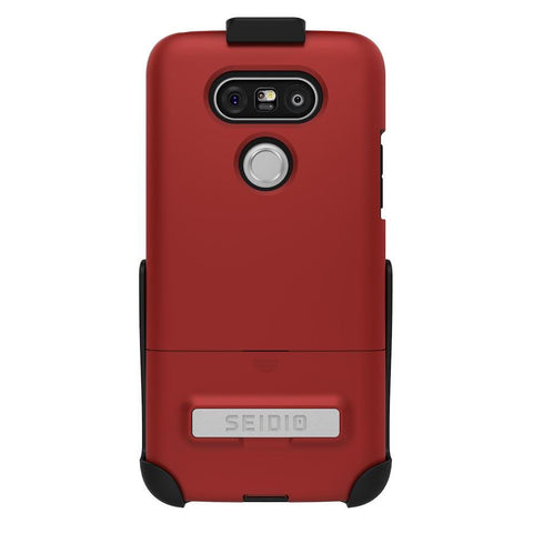 Seidio LG G5 SURFACE Combo with Kickstand - Dark Red - Black